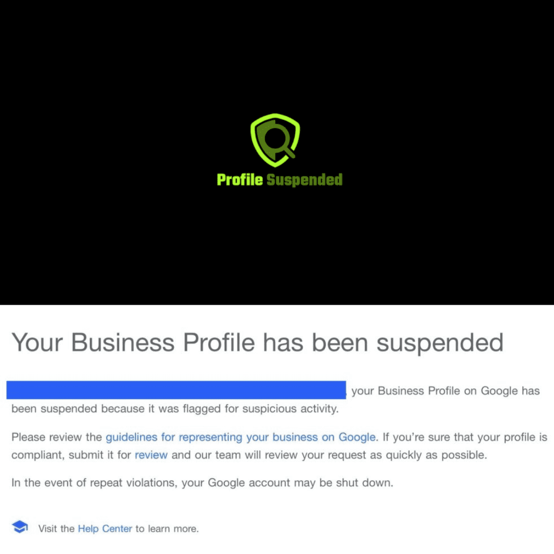 Google Business Profile Suspended For Suspicious Activity